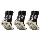 3 Pairs of Pack Kids Soccer Grip Socks Black