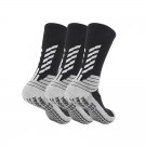 3 Pairs of Pack Elite Soccer Grip Socks Black