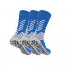 3 Pairs of Pack Elite Soccer Grip Socks Blue