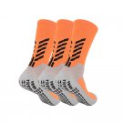 3 Pairs of Pack Elite Soccer Grip Socks Orange