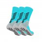3 Pairs of Pack Elite Soccer Grip Socks Light Blue