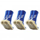 3 Pairs of Pack Kids Soccer Grip Socks Blue