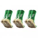 3 Pairs of Pack Childrens Soccer Grip Socks Green