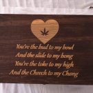 Cheech and Chong love poem design large Weed Box Stoner Gift Cannabis 420 engraved stash box