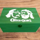 Green cheech and chong design large Weed Box Stoner Gift Cannabis 420 engraved large stash box