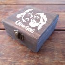 Brown cheech and chong design Weed Box Stoner Gift Cannabis 420 engraved stash box