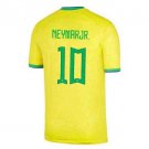 NEW Neymar Jr # 10 Custom Jersey World Cup Catar 2022 Men's Brasil Soccer
