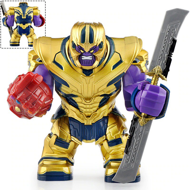 Thanos Infinity War Avengers Marvel Super Heroes Big Figure Minifigure Lego Compatible Brick Mini