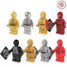8 PCS SET Star Wars Minifigures C3PO C-3PO Robot Droid Mini figure Minifigs Custom Bricks