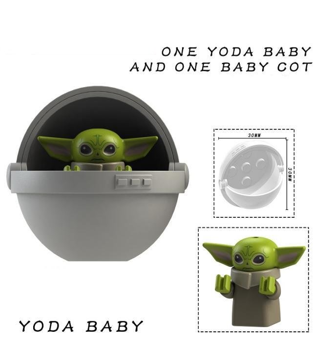 Grogu Baby Yoda Star Wars Mandalorian Minifigure Lego Compatible Minifigs Gift Brick Block Toy