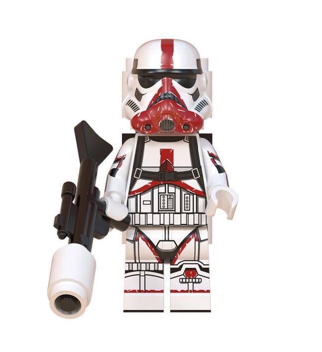 Flame Stormtrooper Star Wars Mandalorian Minifigures Mini figure Minifigs Christmas Gift Brick