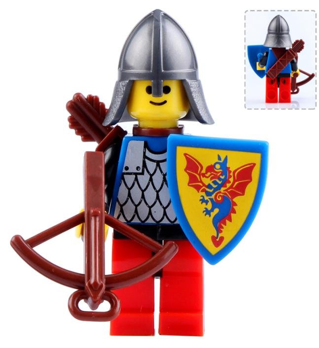 Medieval Knight bowman Castle Soldier Minifigures Mini figure Minifigs Christmas Gift Brick
