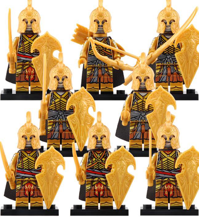 8 PCS SET Elven Warrior Lord Rings Hobbit Minifigure Custom Minifig Christmas Gift