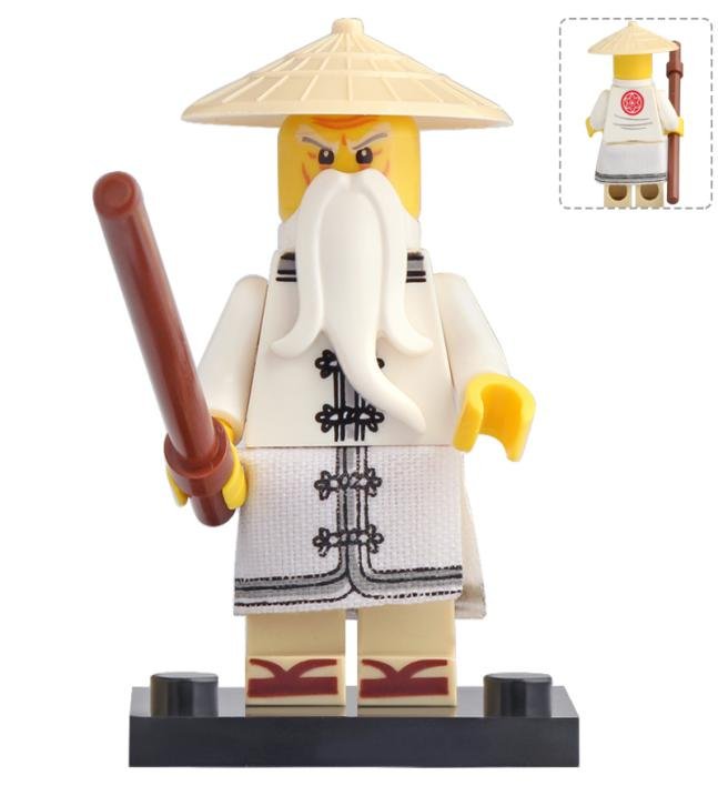 Ninjago legacy Sensei Wu White Minifigure Mini figure Minifig Christmas Gift Toy