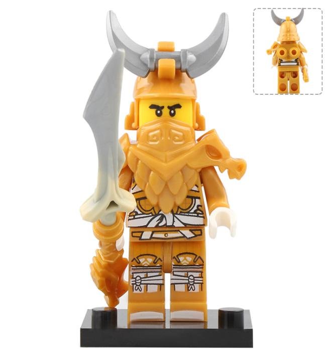 Ninjago DRAGON MASTER WU MINIFIGURE HUNTED GOLDEN ARMOUR Minifigure Minifig Christmas Gift Toy