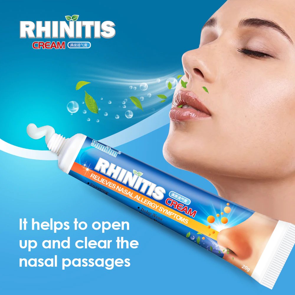 Sumifun Rhinitis Nose Cool Herbal Ointment 20g Chronic Sinusitis Cream Nasal