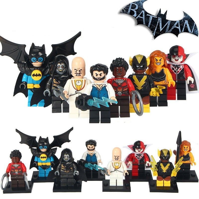 8 PCS SET Nightwing Klaw Nakia Egghead Corvus Glaive Quinn Vulcan Minifigure Minifig Free Shipping