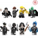 8 PCS SET Blackest Night Superman Black Lantern Aquaman Flash Wonder Woman Minifigure Custom Figure