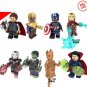 8 PCS SET Thor Thanos Captain America Iron Man War Machine Hulk Groot Doctor Strange Minifigure