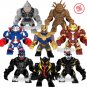 8 PCS SET Thanos Venom Groot Patriot Hulkbuster Phage Rhino Symbiote Wolverine Big Figure Minifigure
