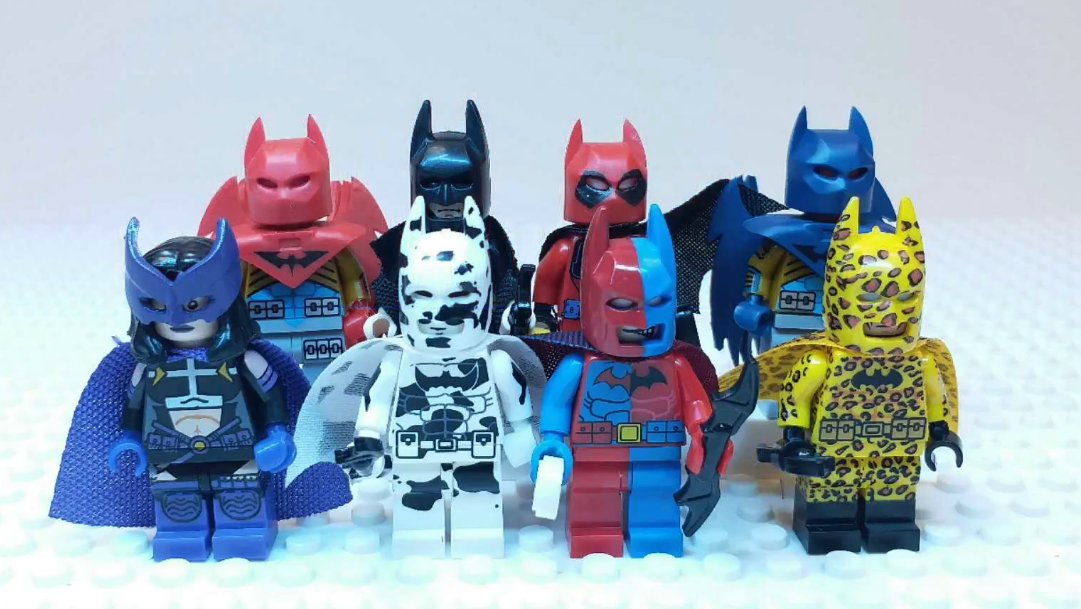 8 PCS SET Two-Face Batman Azrael Knightfall Tuxedo Red Knightsend Leopard Cow Huntress Minifigure