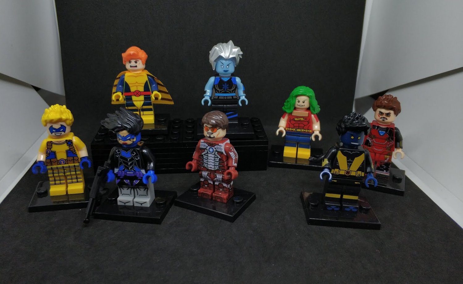 8 PCS SET Doc Samson Banshee Iron Man Trickster Bluebird Killer Frost Nightcrawler Minifigure NEW