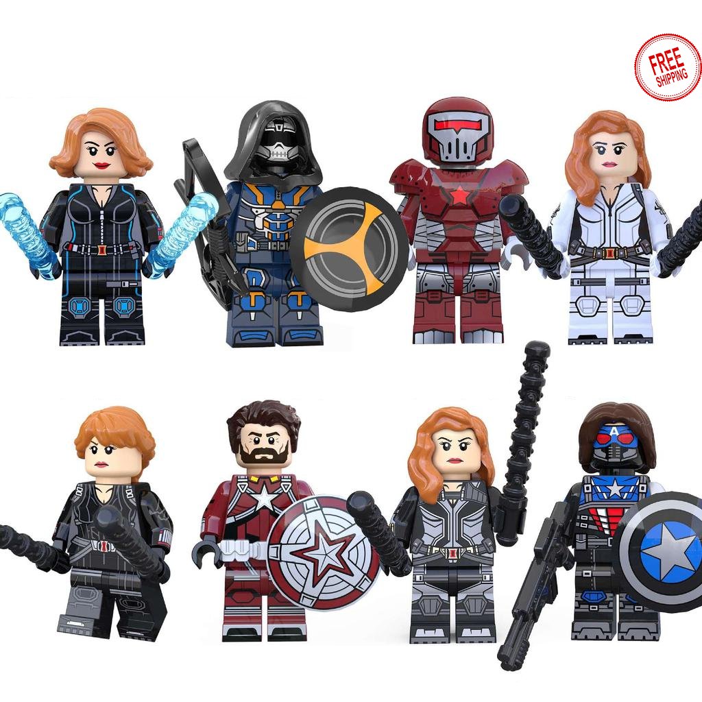 8 PCS SET Taskmaster Dynamo Red Guardian Captain America Minifigure Compatible Lego Building Block