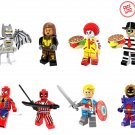 8 PCS Batman Vixen McJoker Hamburglar Spider-Man Captain Avalon Dormammu Minifigure Compatible Lego