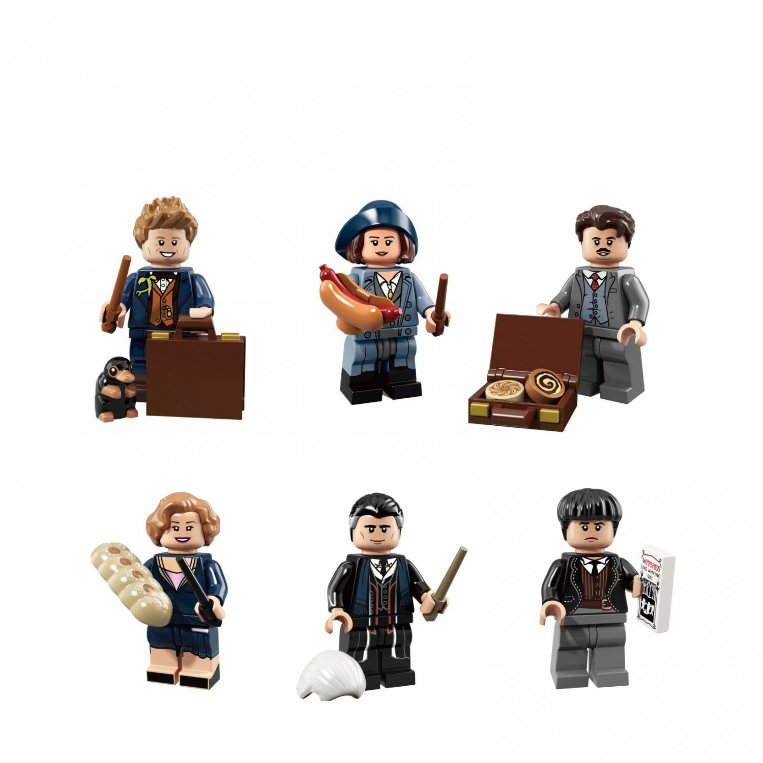 SET Fantastic Beasts Harry Potter Newt Scamander Percival Graves Credence Minifigure Compatible Lego