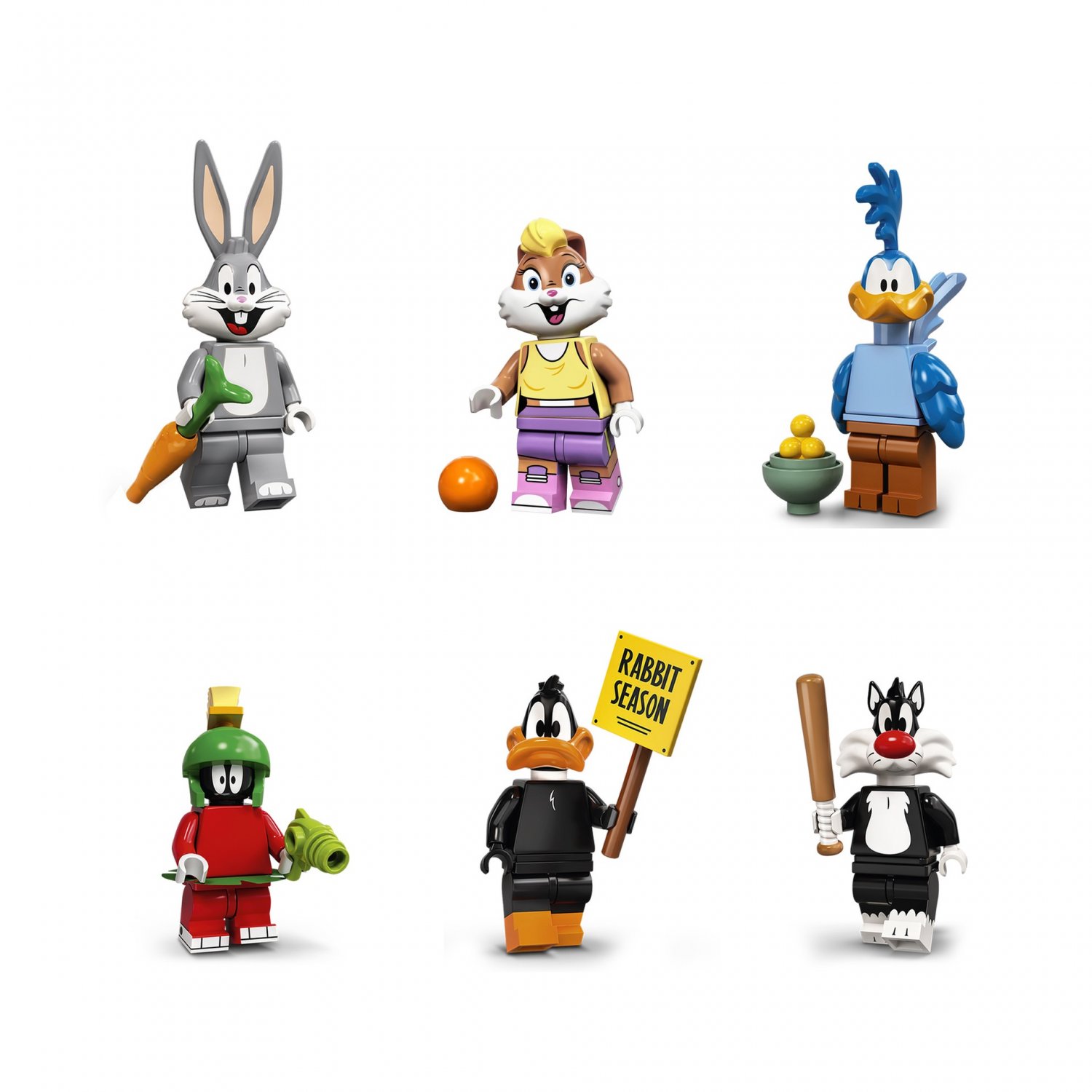 Looney Tunes Bugs Bunny Lola Road Runner Marvin Daffy Duck Sylvester Minifigure Compatible Lego NEW