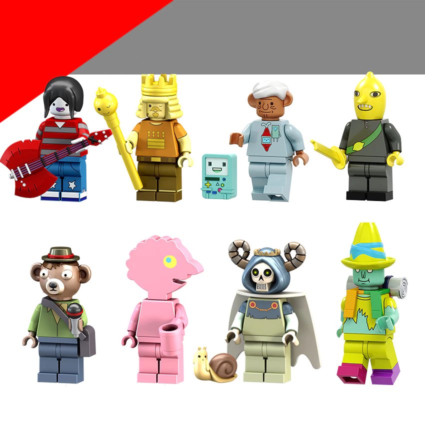 Adventure Time Marceline King of Ooo Moe Lemongrab Party Pat Prismo Minifigure Compatible Lego Toy