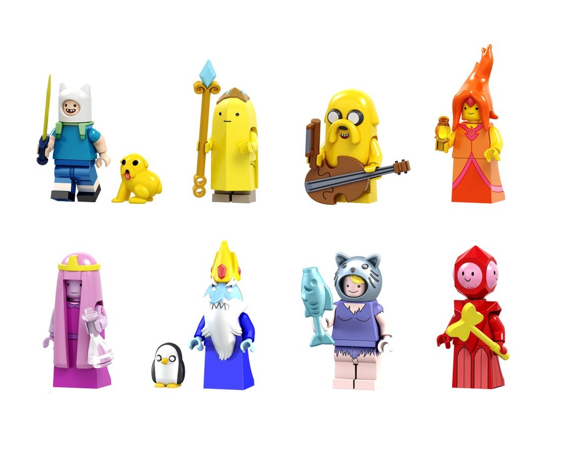 Adventure Time Finn Jake Flame Princess Bubblegum Ice King Susan Grob Minifigure Compatible Lego Toy