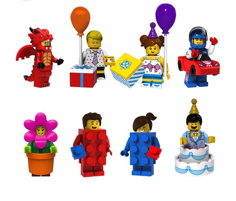 Dragon Suit Birthday Party Boy Girl Race Car Flower Pot Brick Cake Minifigure Compatible Lego Toy