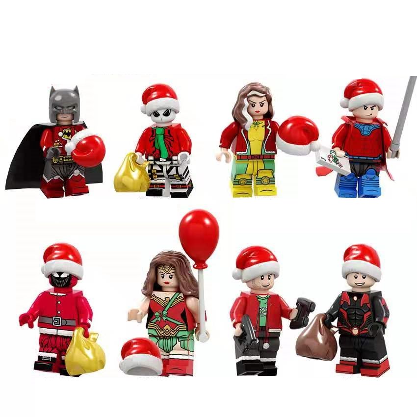 Christmas Batman Anti-Venom Rogue Gambit Carnage Star-Lord O'Grady AntMan Minifigure Compatible Lego