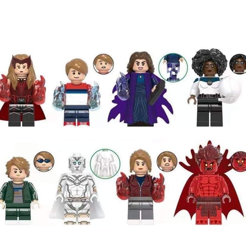 Scarlet Witch Harkness Rambeau Vision Wanda Maximoff Mephisto Minifigure Lego Compatible Minifigs