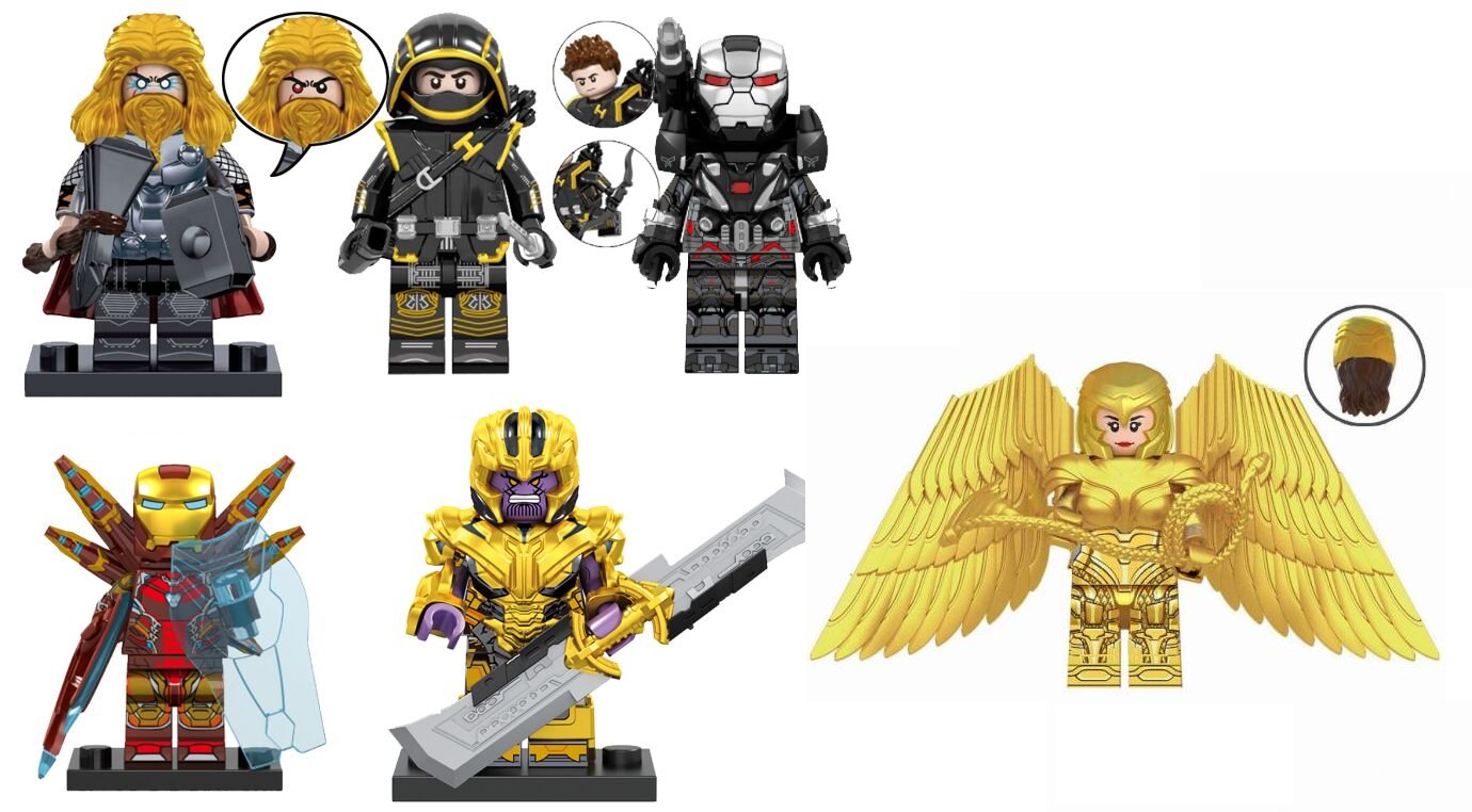 Avengers Thor Hawkeye Ronin War Machine Iron Man Thanos Wonder Woman 1984 Minifigure Lego Compatible