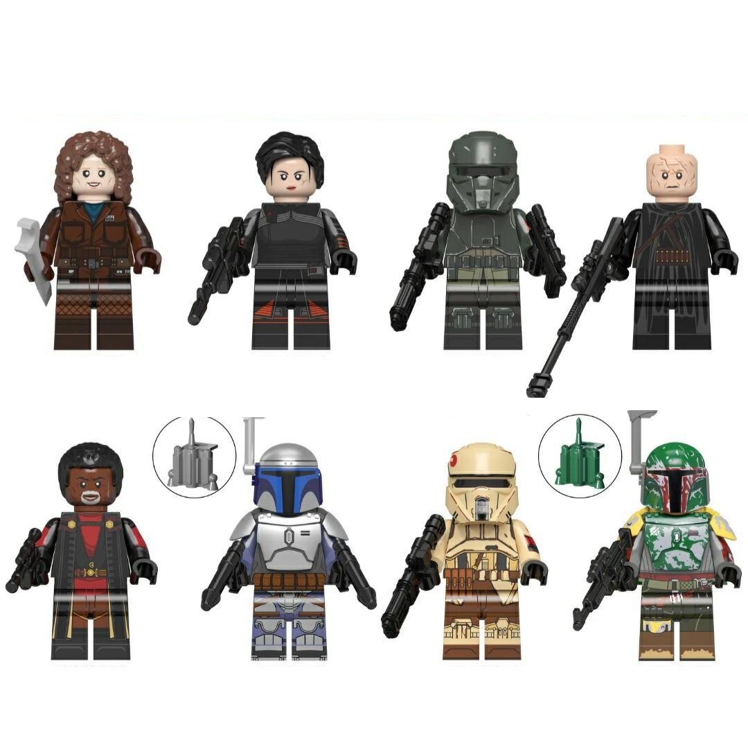 Star Wars Mandalorian Motto Fennec Shard Boba Fett Karga Jango Cobb Vanth Minifigure Lego Compatible