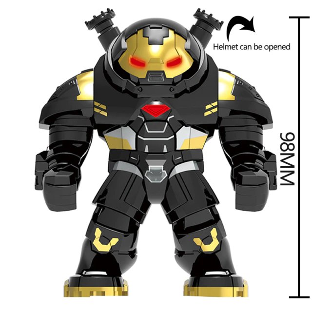 Black Hulkbuster Marvel Avengers Iron Man Mark XLIV Big Figure Bigfigs Minifigure Compatible Lego