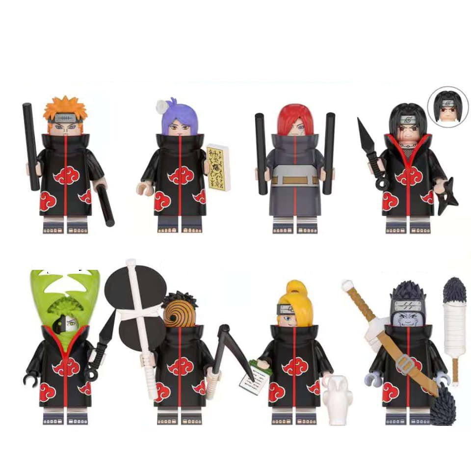 Naruto Yahiko Konan Nagato Uchiha Zetsu Uchia Deidara Hoshigaki Kisame Minifigure Compatible Lego