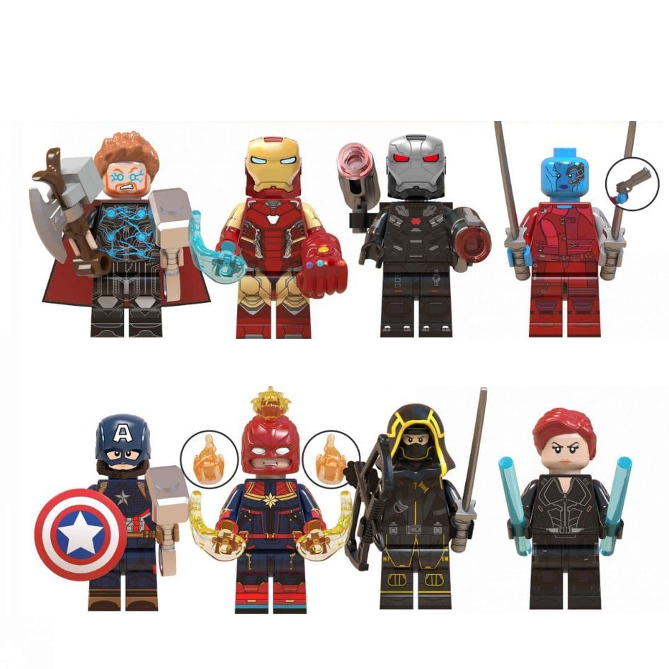 Thor Iron Man Mark 85 Nebula America Captain Marvel Hawkeye Black Widow Minifigure Compatible Lego