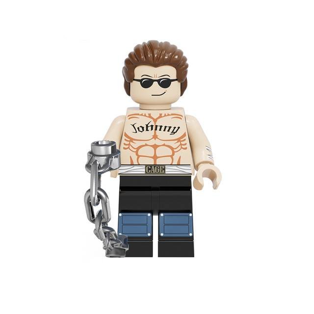 Johnny Cage Mortal Kombat Fighter Movie Show Minifigure Lego Compatible Minifigs Minifigures Custom