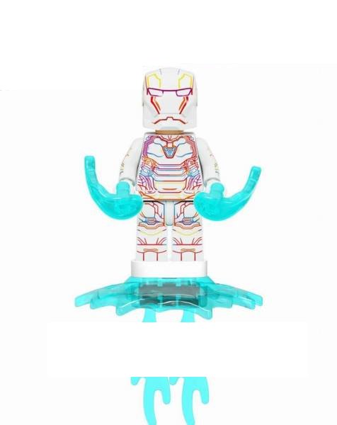 Iron Man White MK50 Variant Marvel Avengers Minifigure Lego Compatible Minifigs Custom