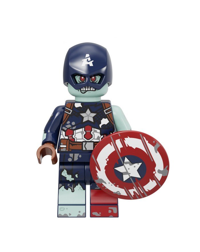 Zombie Captain America Marvel Avengers Minifigure Lego Compatible Minifigs Custom