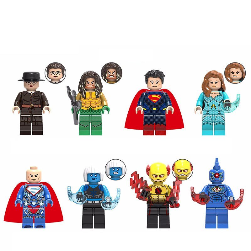 Diana Aquaman Superman Mera Lex Luthor Killer Frost Reverse Flash Omac Minifigure Compatible Lego