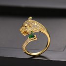 Personality Leopard Head Design Resizable Ring woman jewelry fashionable ring