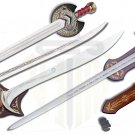 Set of 4 Swords of Kings LOTR & HOBBIT (Anduril, Herugrim, Orcrist, Thranduil)