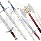 Fellowship Swords LOTR(Gimli Axe,Legolas Knives,Sting,Glamdring,Strider,Boromir)