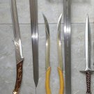 Set of LOTR 6 Swords: Anduril, Hadhafang, Sting, Legolas Knives, Herugrim