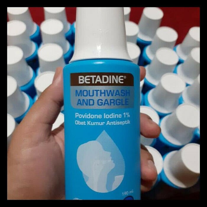BETADINE Gargle & Mouth Wash 190ml Povidone Iodine For Mouth Ulcer Sore
