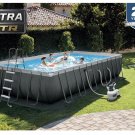 Intex 24' x 12' x 52" Rectangular Ultra XTR Frame Swimming Pool w/ Sand Filter